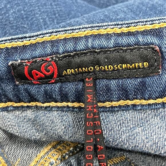 Adriano Goldschmied Bootcut Jeans 27 Dark Blue Denim Cotton Blend Made in USA - Picture 3 of 5